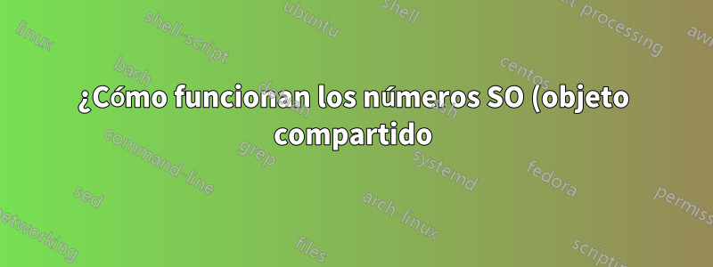 ¿Cómo funcionan los números SO (objeto compartido)?