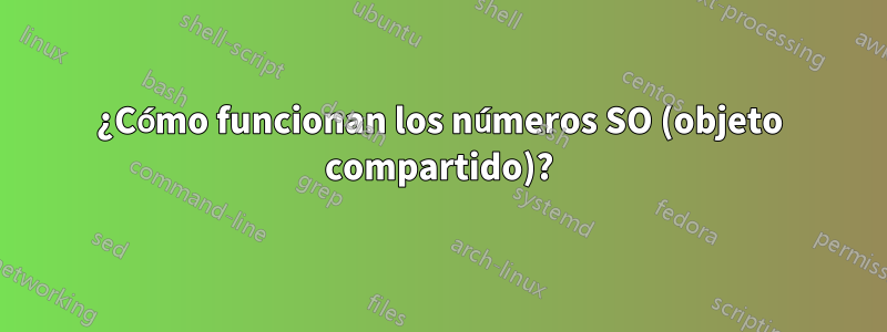 ¿Cómo funcionan los números SO (objeto compartido)?