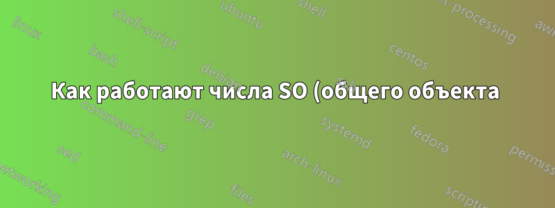 Как работают числа SO (общего объекта)?
