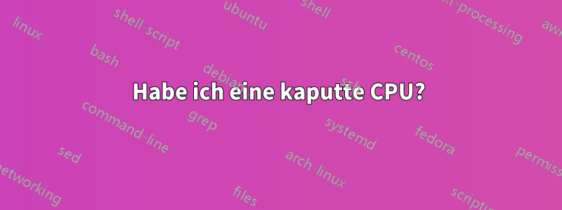 Habe ich eine kaputte CPU?