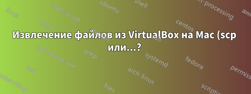Извлечение файлов из VirtualBox на Mac (scp или...?)