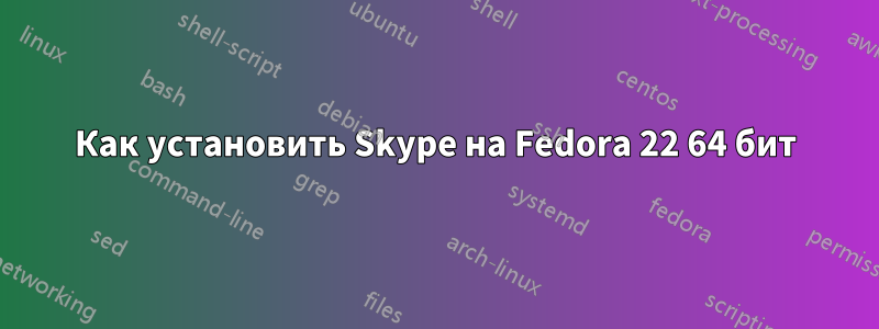 Как установить Skype на Fedora 22 64 бит