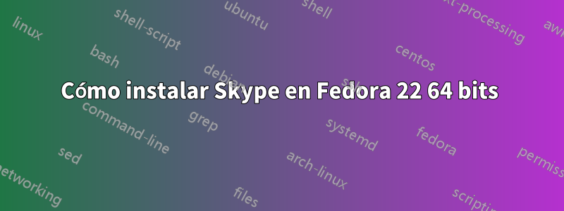 Cómo instalar Skype en Fedora 22 64 bits