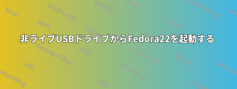 非ライブUSBドライブからFedora22を起動する