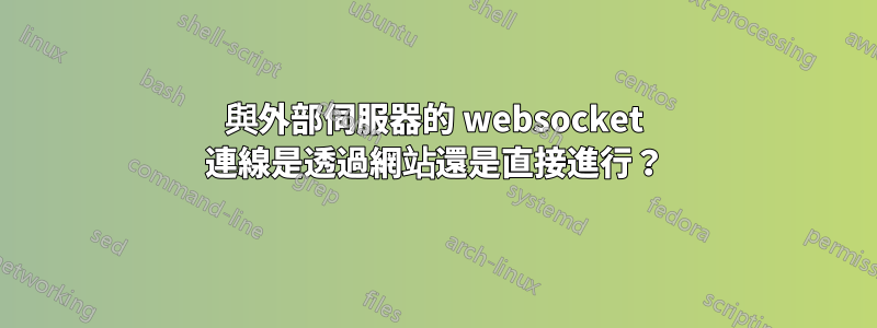 與外部伺服器的 websocket 連線是透過網站還是直接進行？