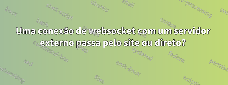 Uma conexão de websocket com um servidor externo passa pelo site ou direto?