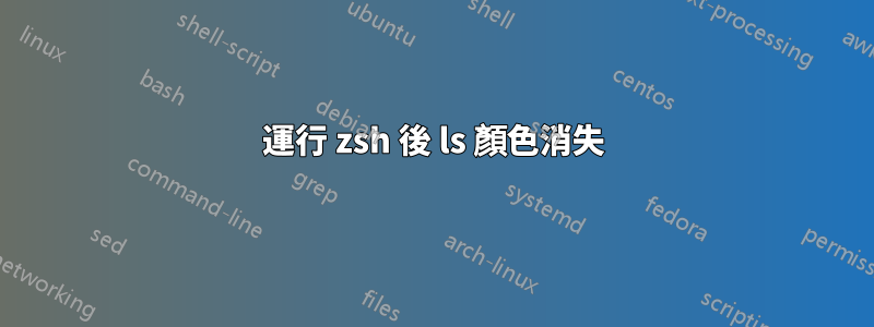 運行 zsh 後 ls 顏色消失