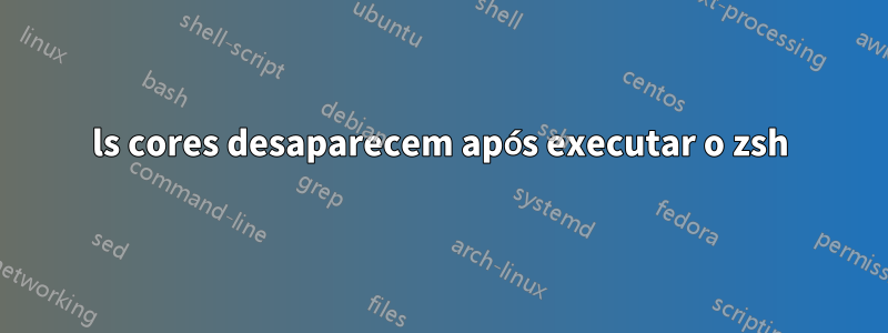 ls cores desaparecem após executar o zsh