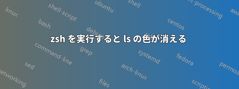 zsh を実行すると ls の色が消える