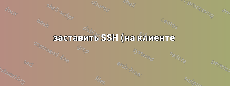 заставить SSH (на клиенте) запрашивать пароль (Xubuntu)