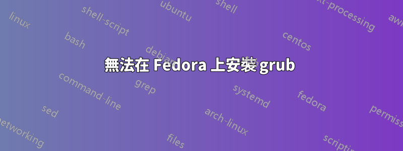 無法在 Fedora 上安裝 grub