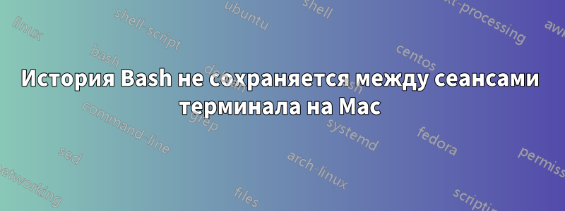 История Bash не сохраняется между сеансами терминала на Mac