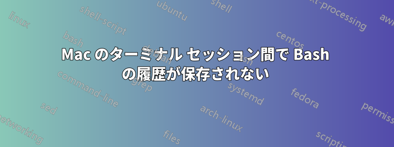 Mac のターミナル セッション間で Bash の履歴が保存されない