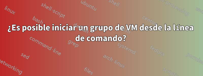 ¿Es posible iniciar un grupo de VM desde la línea de comando?