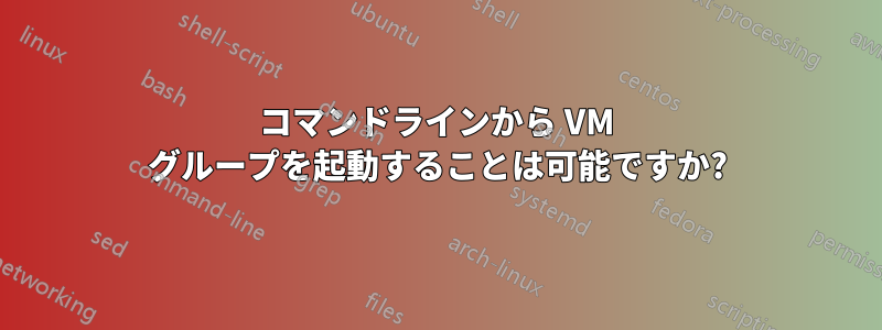 コマンドラインから VM グループを起動することは可能ですか?