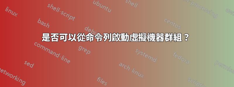 是否可以從命令列啟動虛擬機器群組？