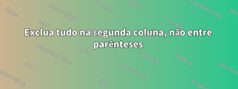 Exclua tudo na segunda coluna, não entre parênteses