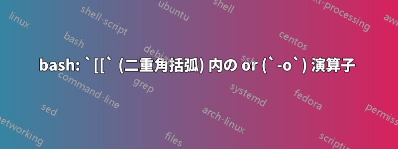 bash: `[[` (二重角括弧) 内の or (`-o`) 演算子