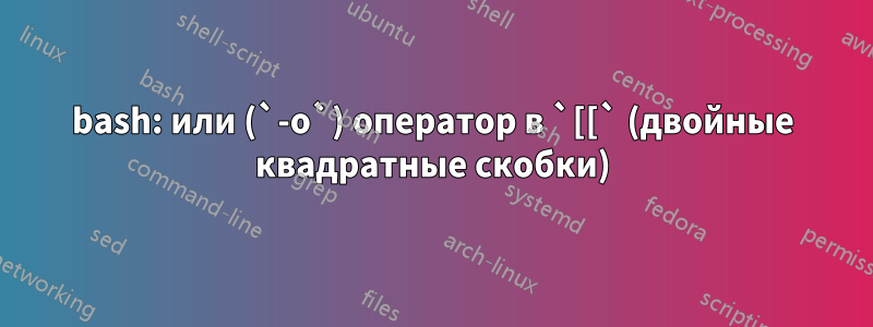 bash: или (`-o`) оператор в `[[` (двойные квадратные скобки)