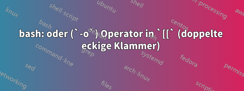 bash: oder (`-o`) Operator in `[[` (doppelte eckige Klammer)