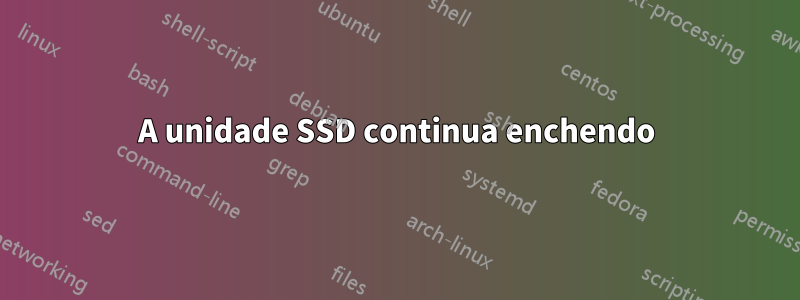 A unidade SSD continua enchendo