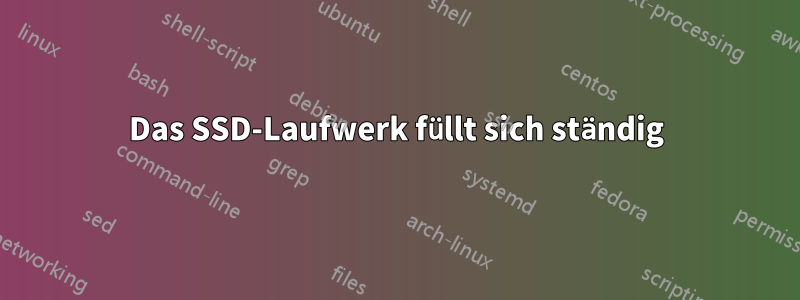 Das SSD-Laufwerk füllt sich ständig