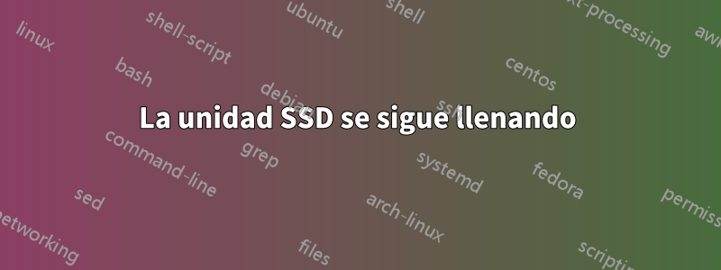 La unidad SSD se sigue llenando