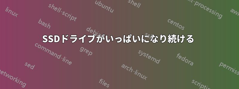 SSDドライブがいっぱいになり続ける