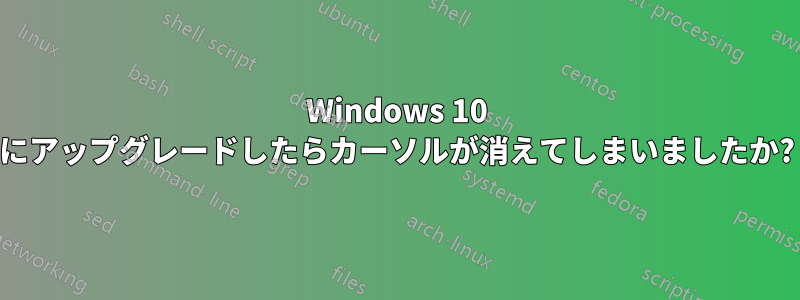 Windows 10 にアップグレードしたらカーソルが消えてしまいましたか?