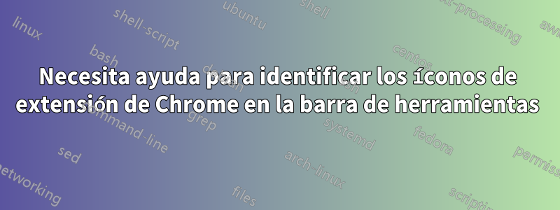 Necesita ayuda para identificar los íconos de extensión de Chrome en la barra de herramientas