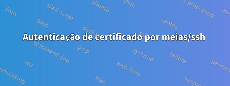 Autenticação de certificado por meias/ssh