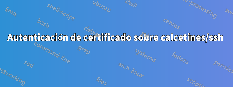 Autenticación de certificado sobre calcetines/ssh