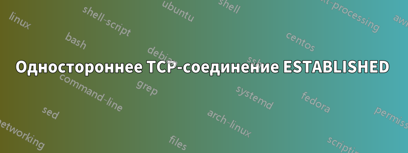 Одностороннее TCP-соединение ESTABLISHED