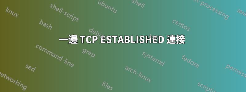 一邊 TCP ESTABLISHED 連接