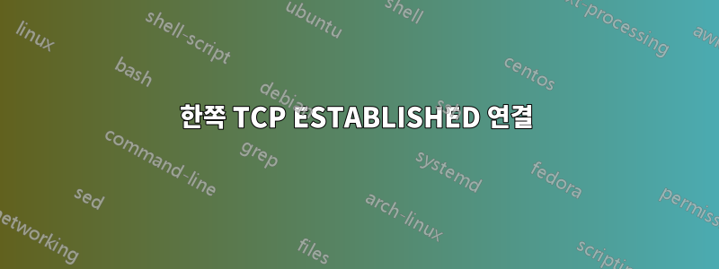 한쪽 TCP ESTABLISHED 연결