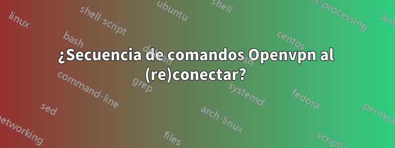 ¿Secuencia de comandos Openvpn al (re)conectar?