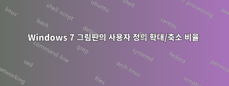 Windows 7 그림판의 사용자 정의 확대/축소 비율