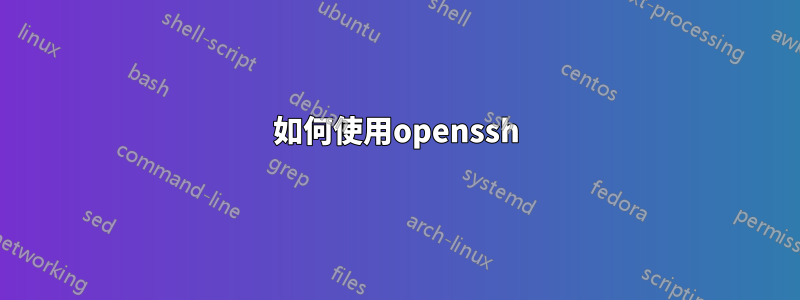 如何使用openssh