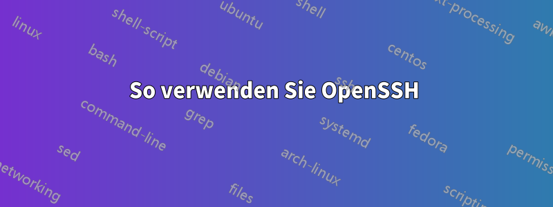 So verwenden Sie OpenSSH