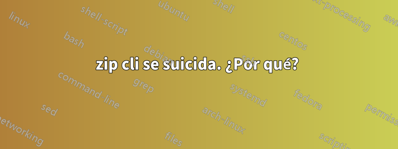 7zip cli se suicida. ¿Por qué?