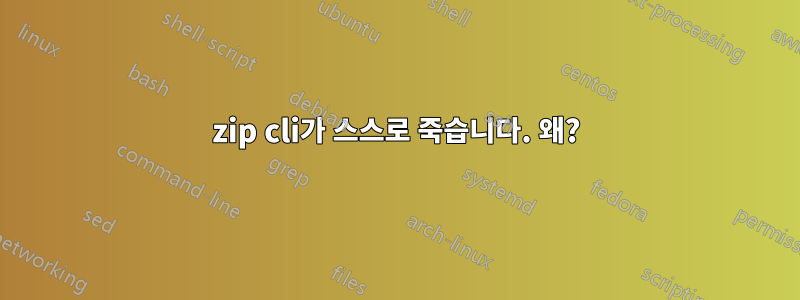 7zip cli가 스스로 죽습니다. 왜?