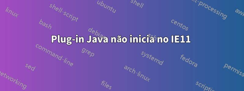 Plug-in Java não inicia no IE11