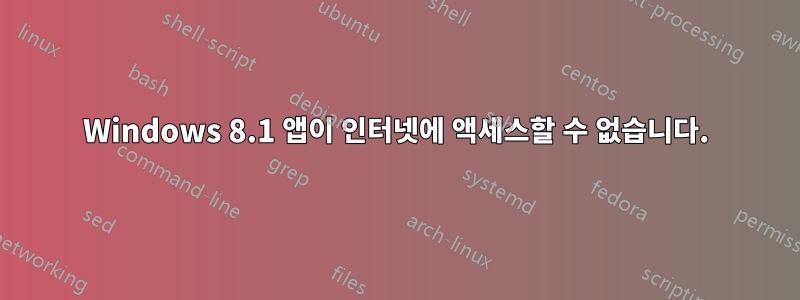 Windows 8.1 앱이 인터넷에 액세스할 수 없습니다.