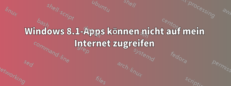 Windows 8.1-Apps können nicht auf mein Internet zugreifen