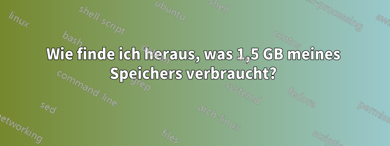 Wie finde ich heraus, was 1,5 GB meines Speichers verbraucht?
