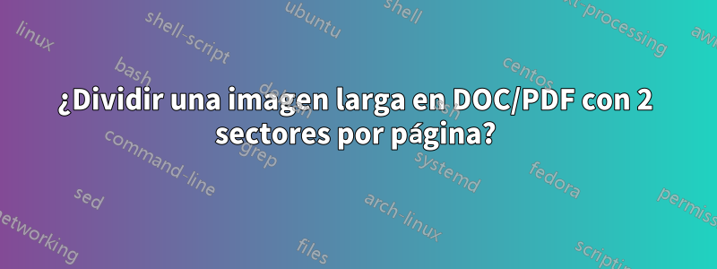 ¿Dividir una imagen larga en DOC/PDF con 2 sectores por página?