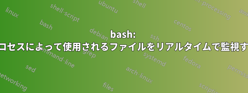 bash: プロセスによって使用されるファイルをリアルタイムで監視する