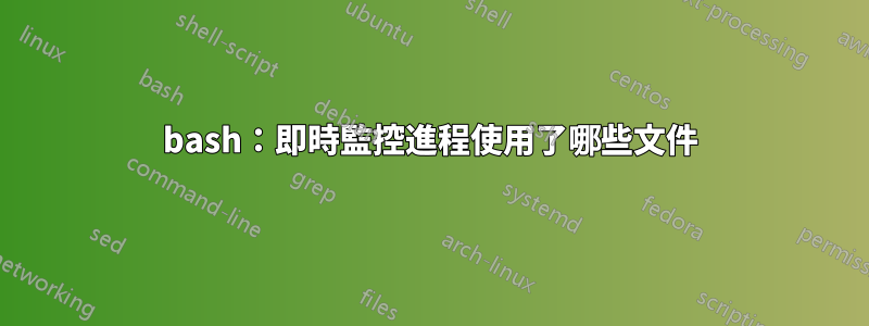 bash：即時監控進程使用了哪些文件