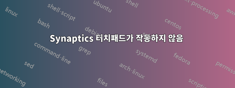 Synaptics 터치패드가 작동하지 않음