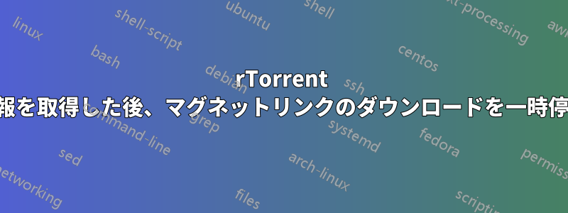 rTorrent はメタ情報を取得した後、マグネットリンクのダウンロードを一時停止します